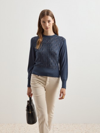 Textured knit sweater
