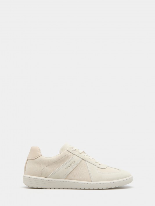 Leather and suede trainers