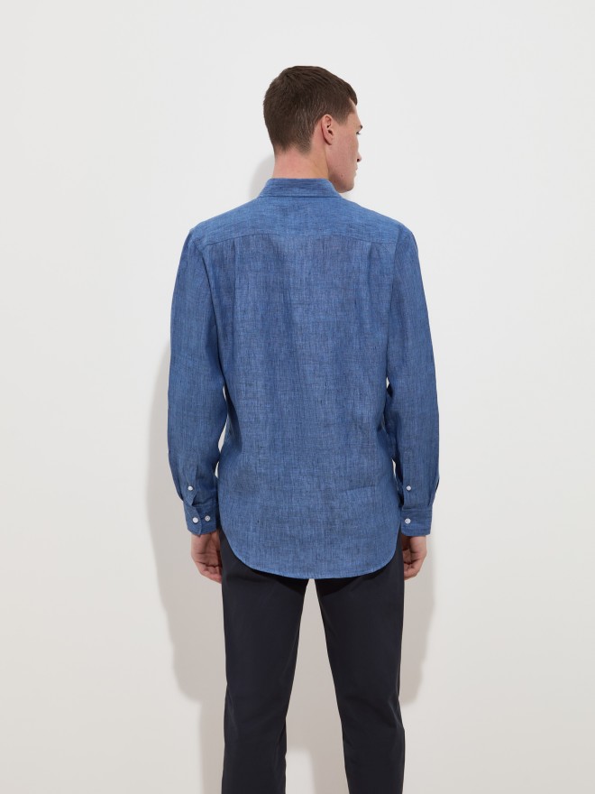 Camisa regular fit em linho Camisa regular fit em linho