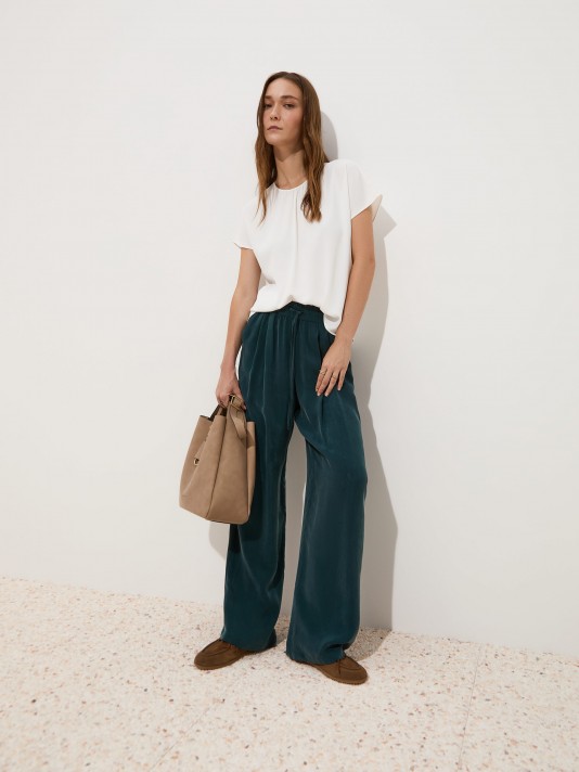 Pantalones de cupro