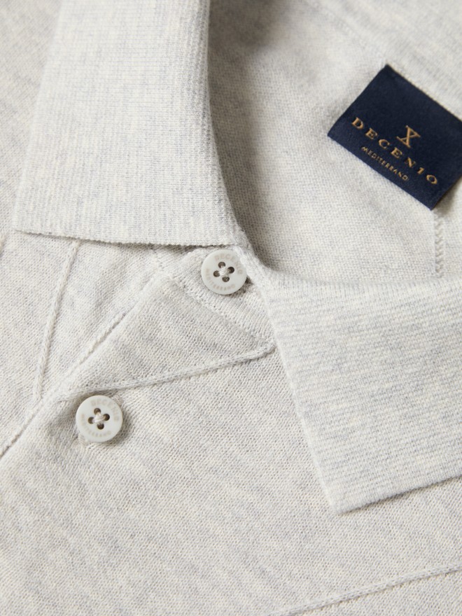 Polo shirt in cotton and cashmere Polo shirt in cotton and cashmere