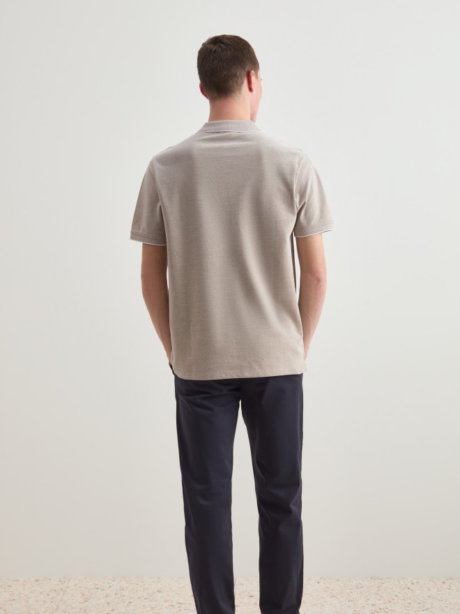 Regular fit cotton polo shirt