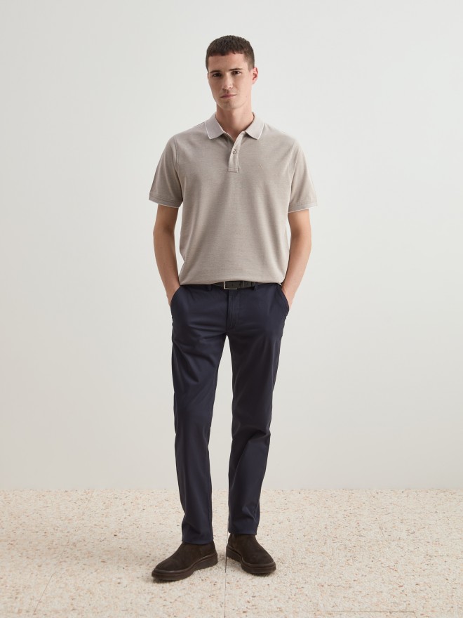 Regular fit cotton polo shirt