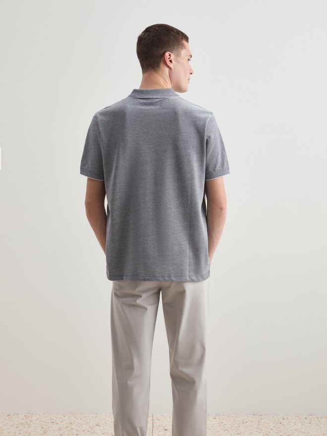 Regular fit cotton polo shirt