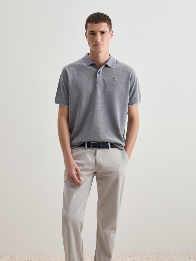 Regular fit cotton polo shirt