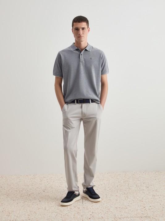Regular fit cotton polo shirt
