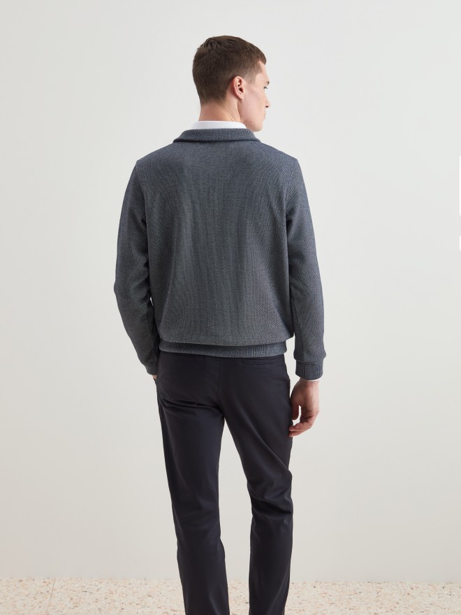 Sweater with placket