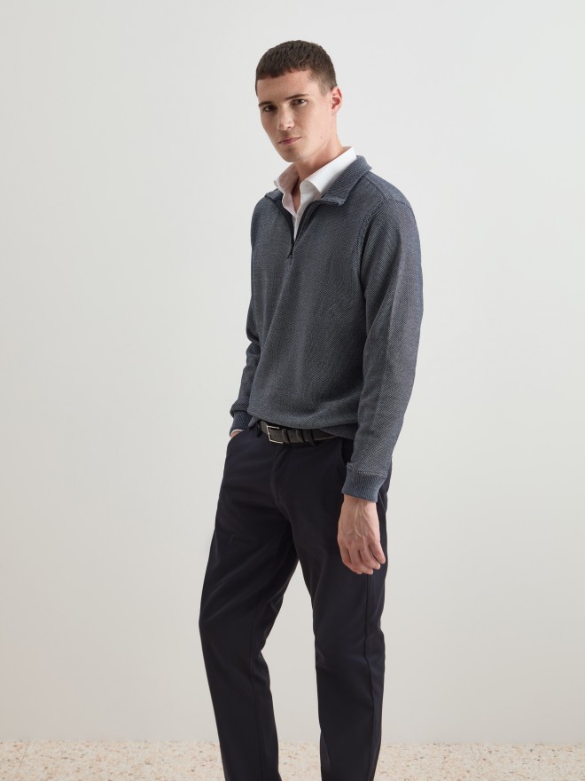 Sweater with placket