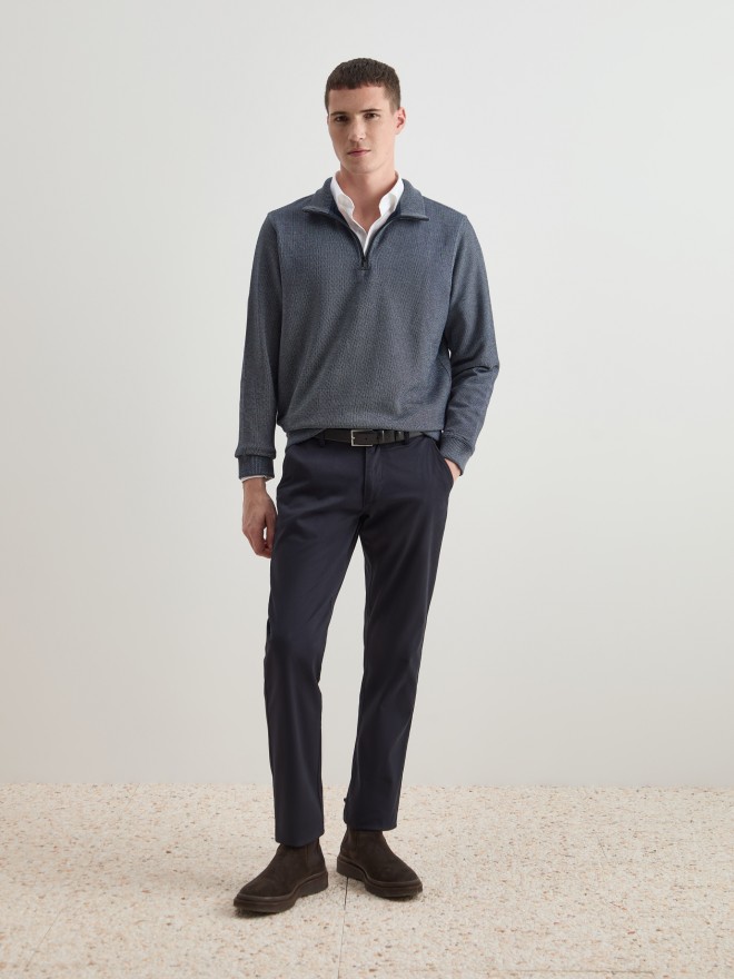 Sweater with placket