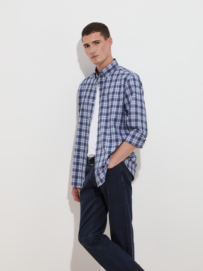 Camisa a cuadros de corte regular
