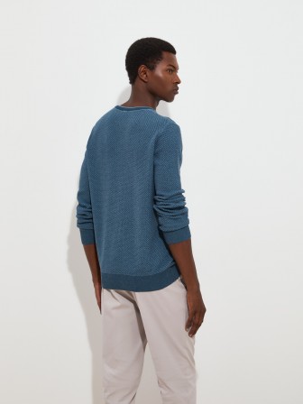 Pullover de algodão com textura Pullover de algodão com textura