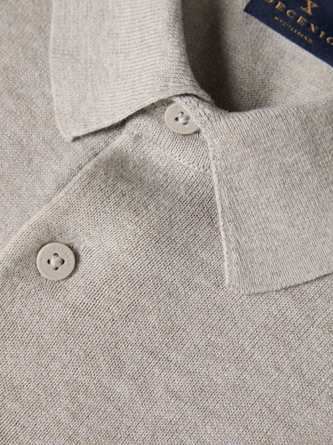 Cotton knit polo shirt Cotton knit polo shirt