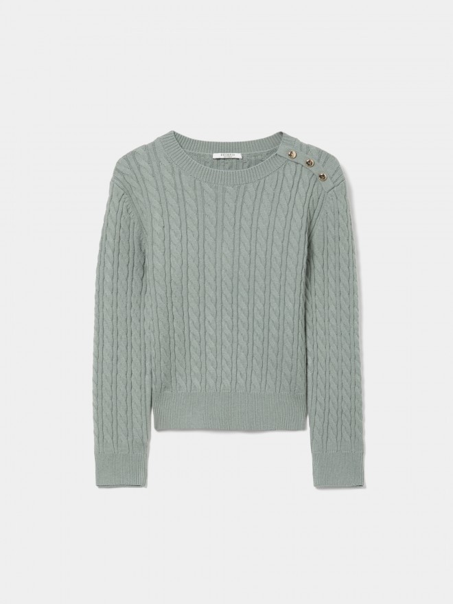 Camisola de malha entran�ada