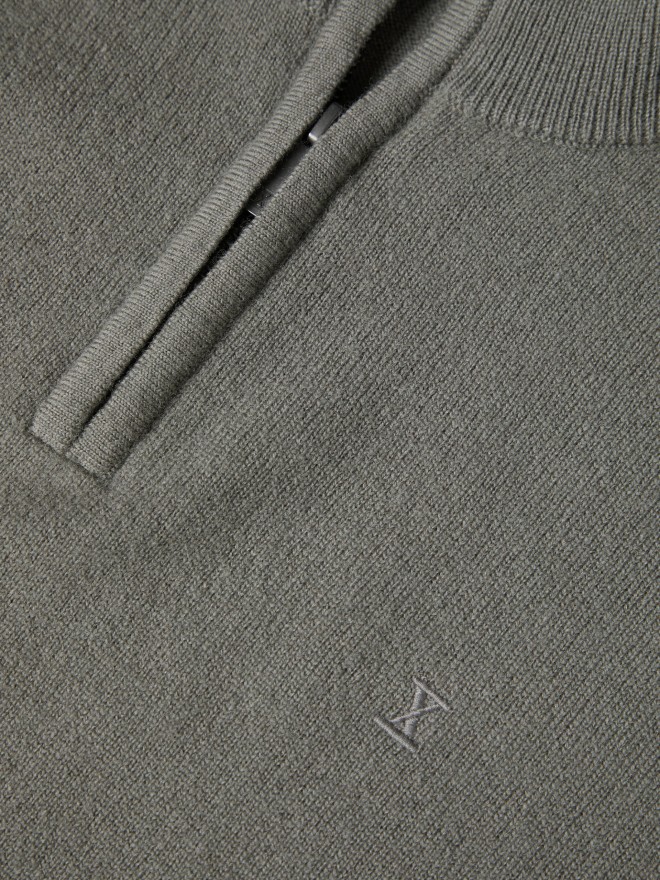 Jersey de lana con medio cierre Jersey de lana con medio cierre