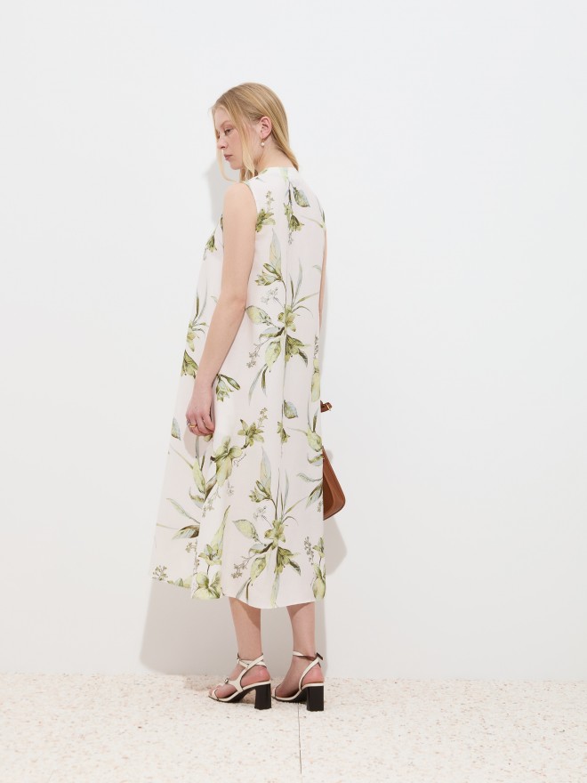 Vestido midi com estampado Vestido midi com estampado