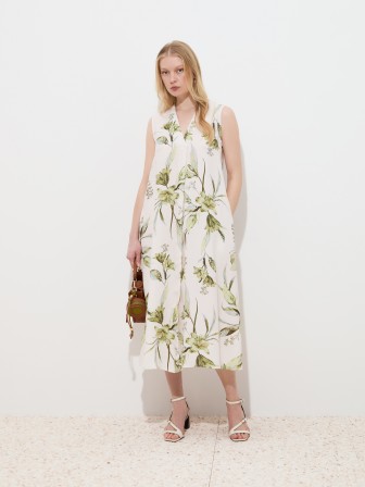 Vestido midi com estampado Vestido midi com estampado