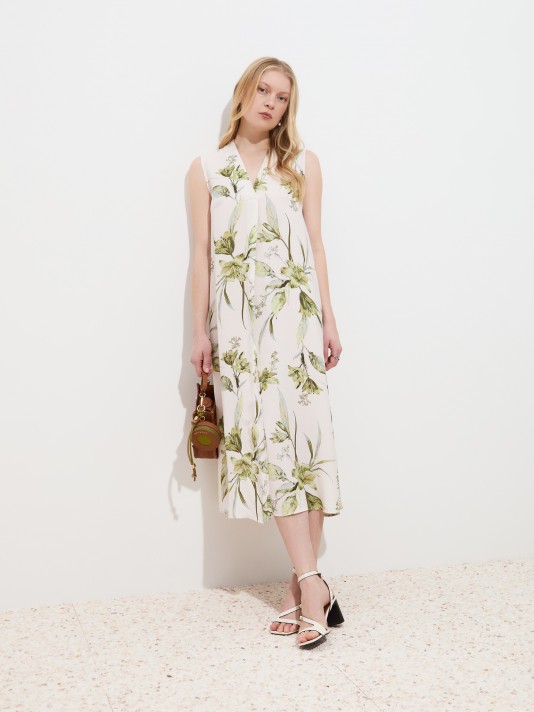 Vestido midi estampado