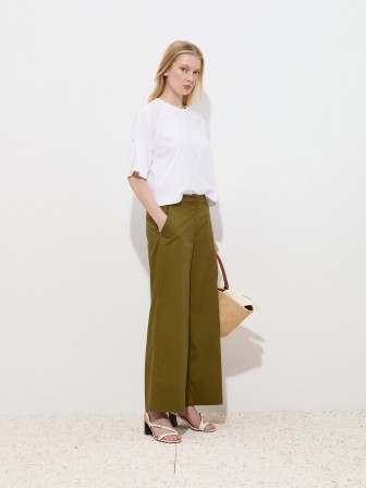 Pantalones de popelina de algodón Pantalones de popelina de algodón