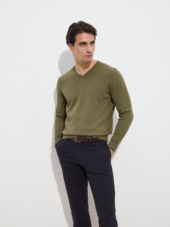 Pullover em algodão e caxemira Pullover em algodão e caxemira