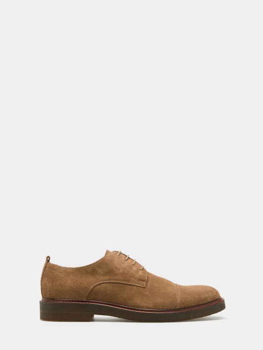 Suede derby shoes