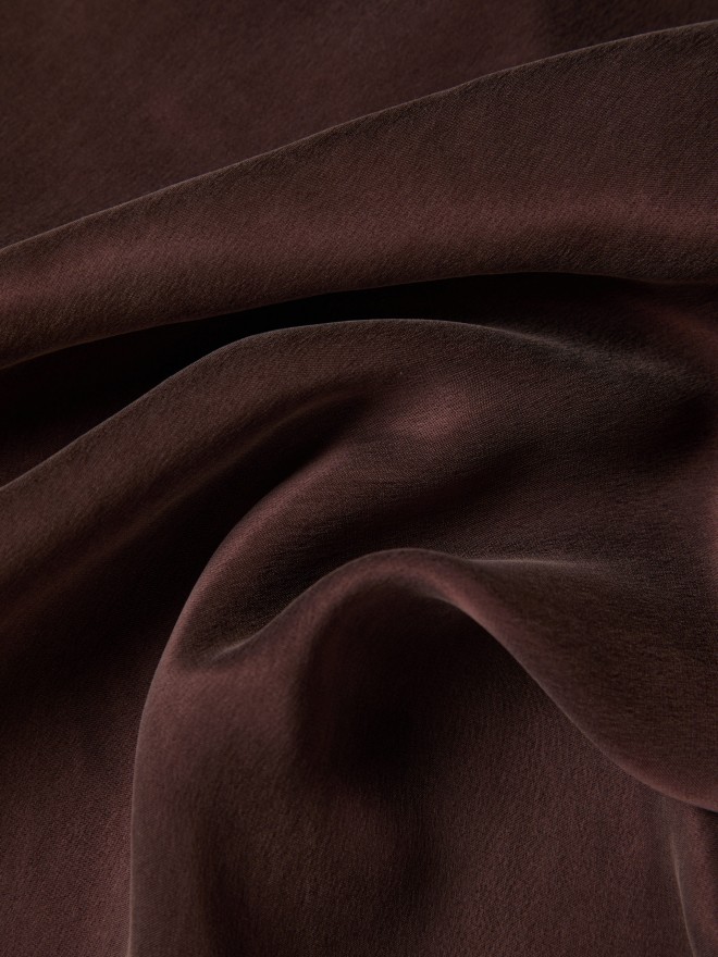 Draped blouse with cupro fabric Draped blouse with cupro fabric