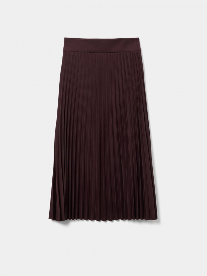 Falda larga plisada