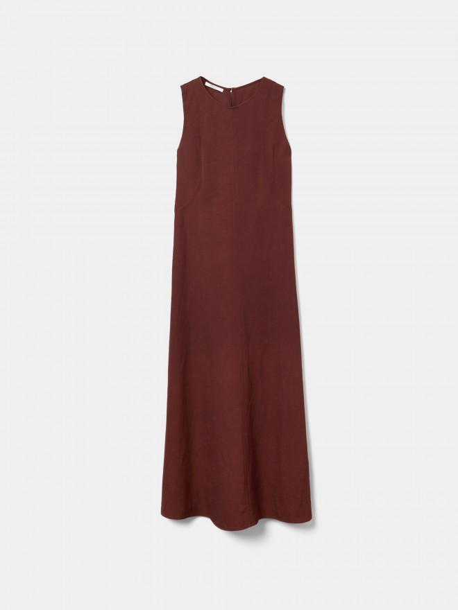 vestido largo de lino