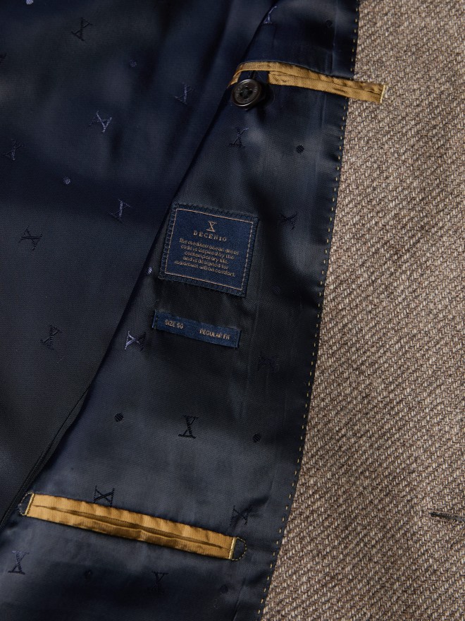 Regular fit blazer with wool lining