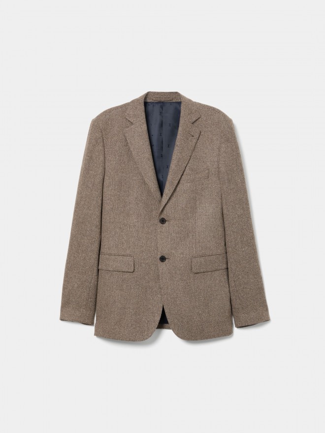 Regular fit blazer with wool lining