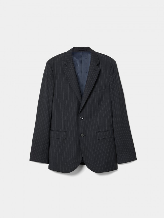 Fato regular fit risca de giz