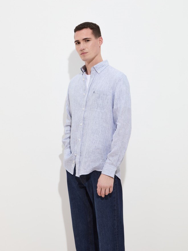 Regular fit linen shirt