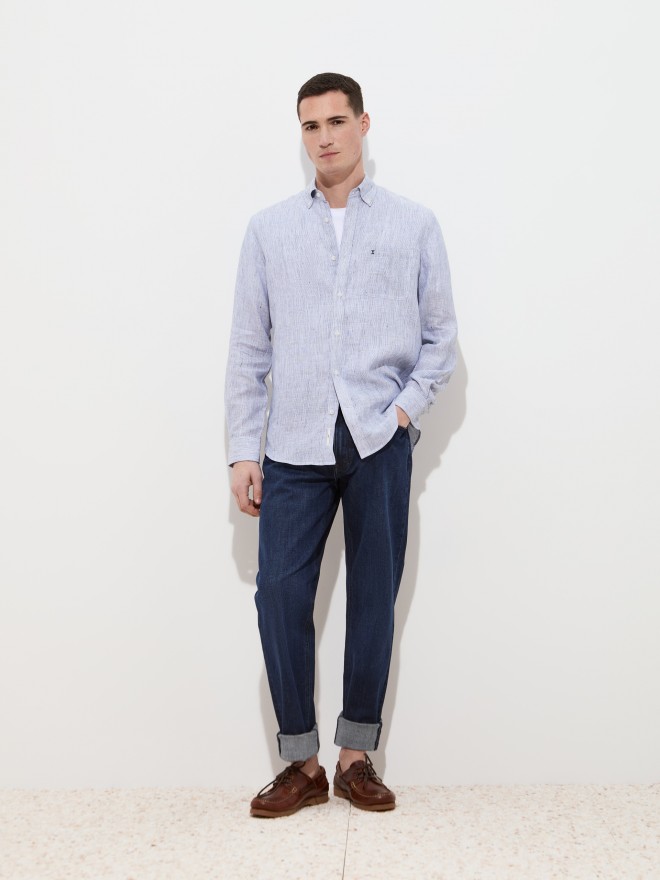 Regular fit linen shirt
