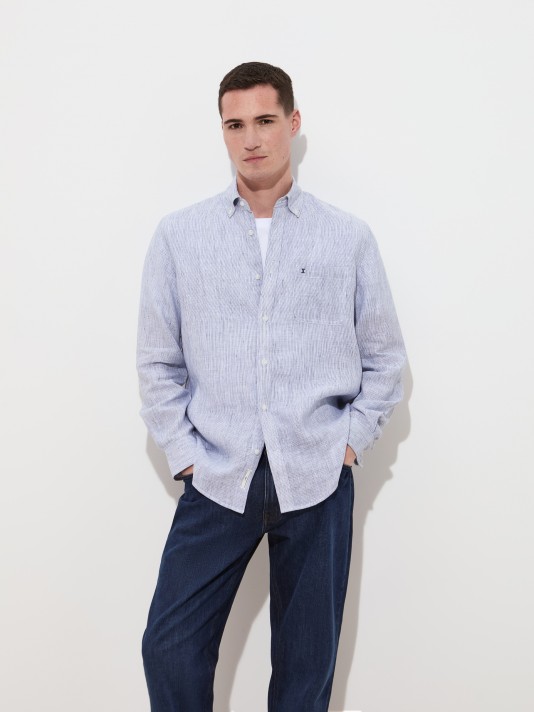 Regular fit linen shirt
