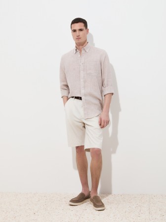 Camisa regular fit em linho Camisa regular fit em linho