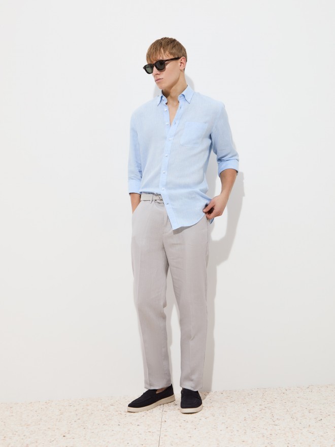 Regular fit linen shirt