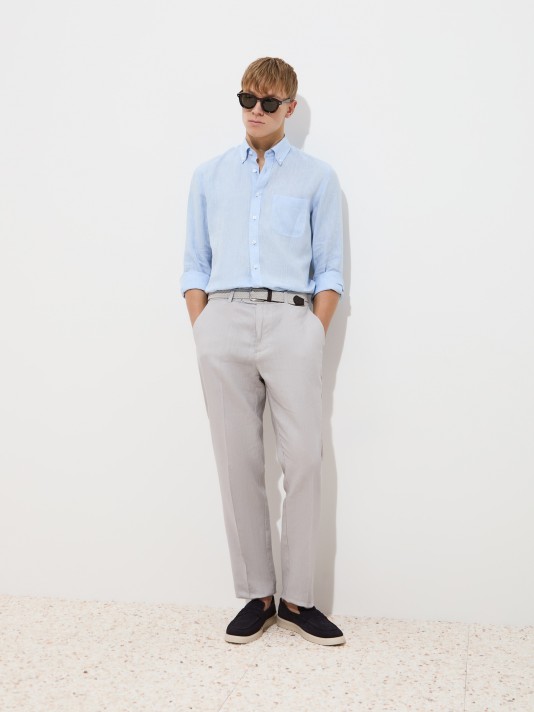 Linen chino trousers