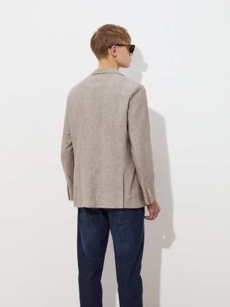 Regular fit blazer in linen Regular fit blazer in linen