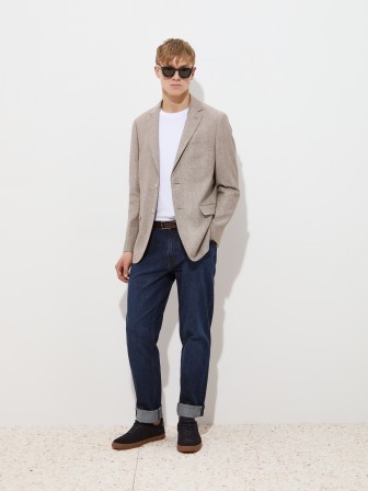 Regular fit blazer in linen Regular fit blazer in linen