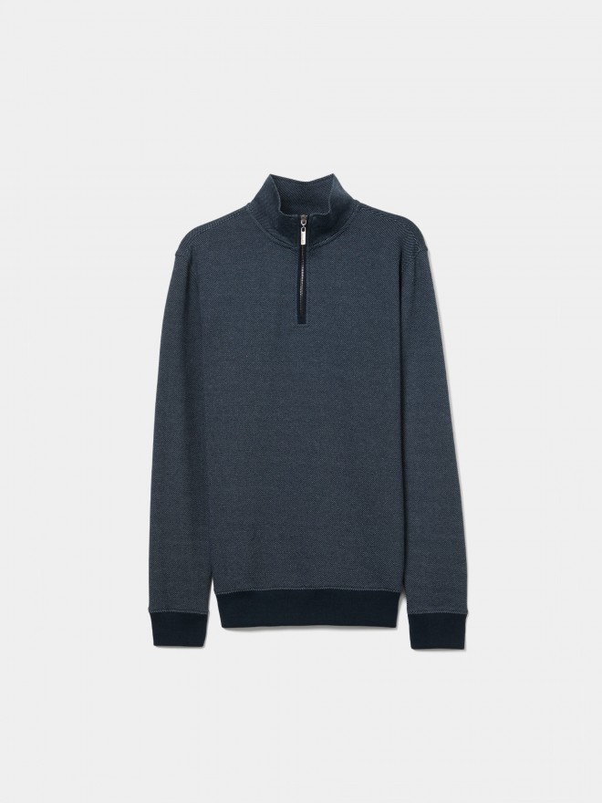 Sweater with half-zip closure Sweater with half-zip closure