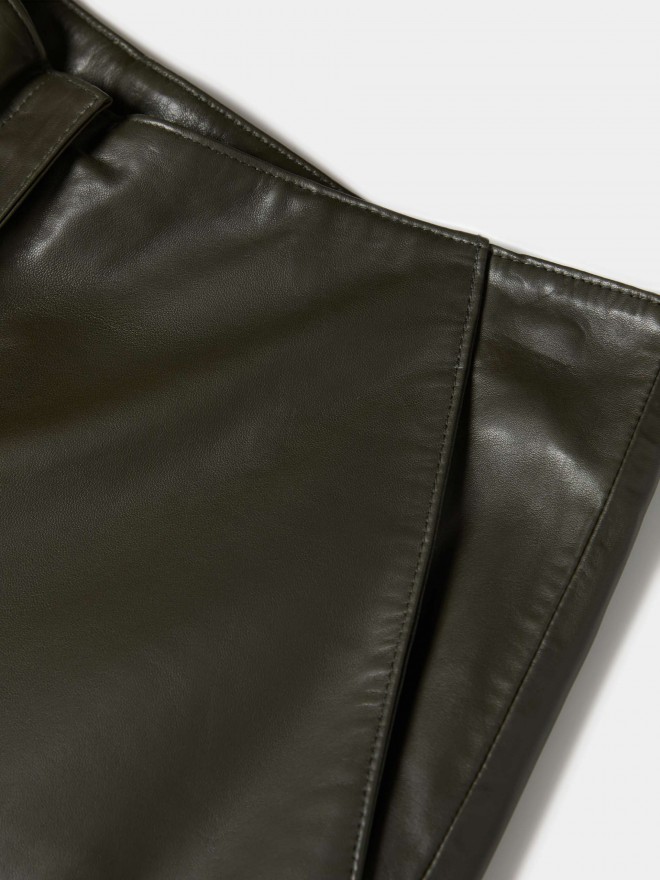 Leather shorts