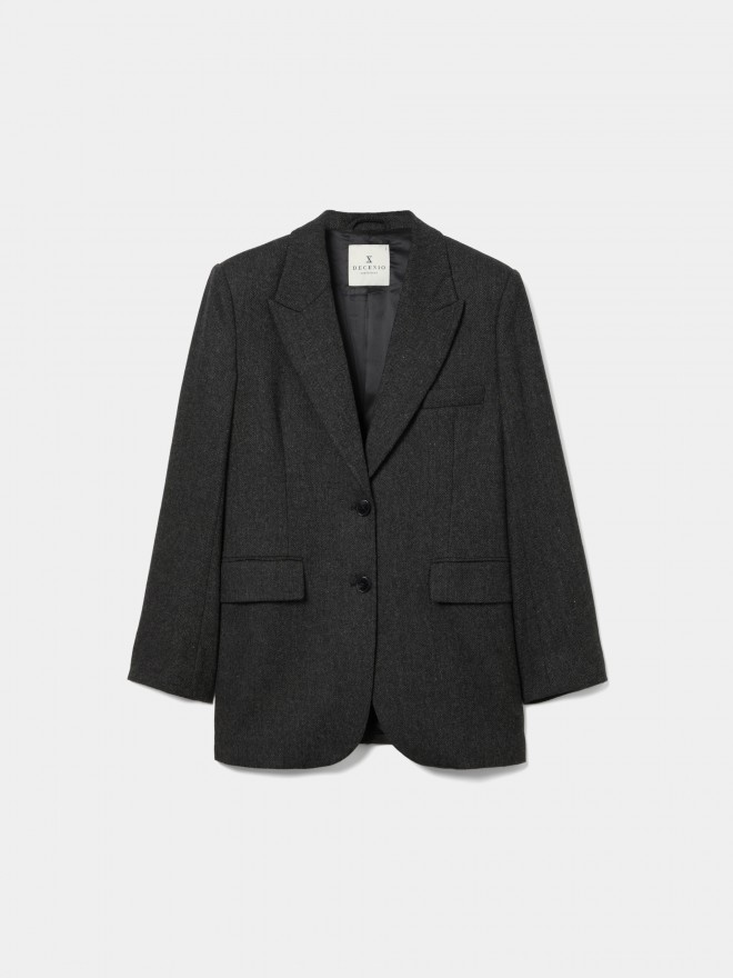 Relaxed fit blazer with wool. Relaxed fit blazer with wool.