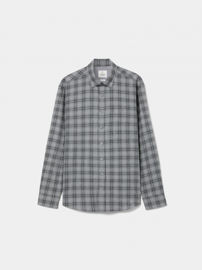 Camisa a cuadros de corte regular Camisa a cuadros de corte regular