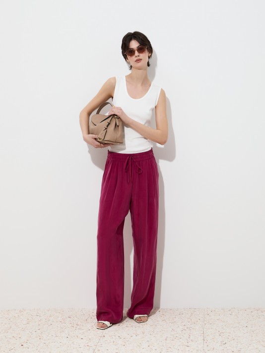 Pantalones de cupro