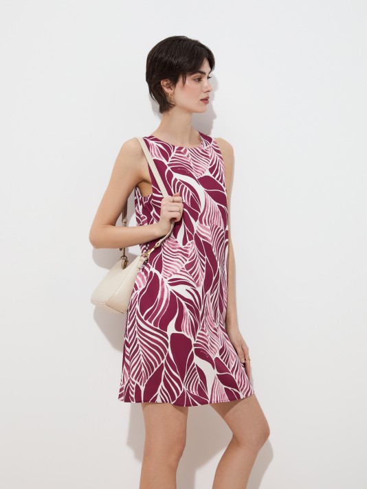 Vestido curto estampado