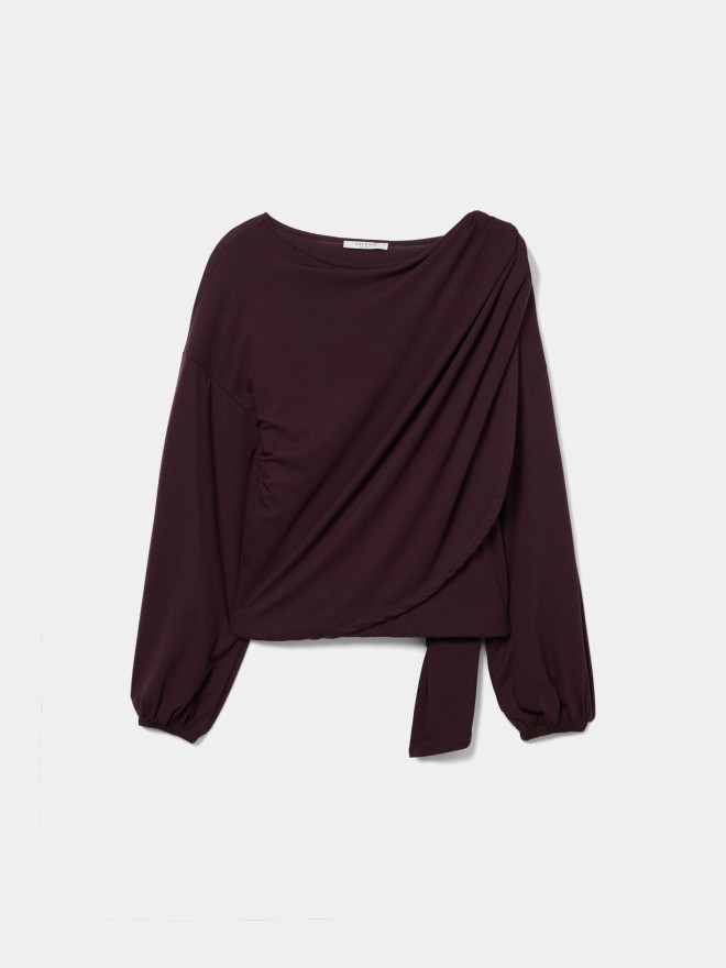 T-shirt with draped detail