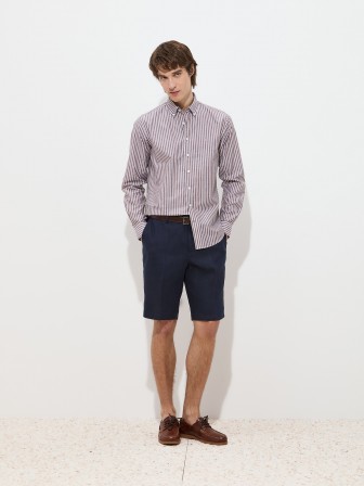 Striped shirt in cotton and linen Striped shirt in cotton and linen