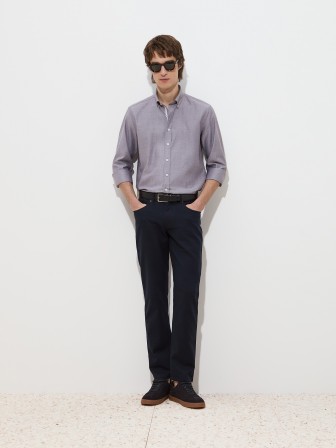 Regular fit cotton trousers Regular fit cotton trousers