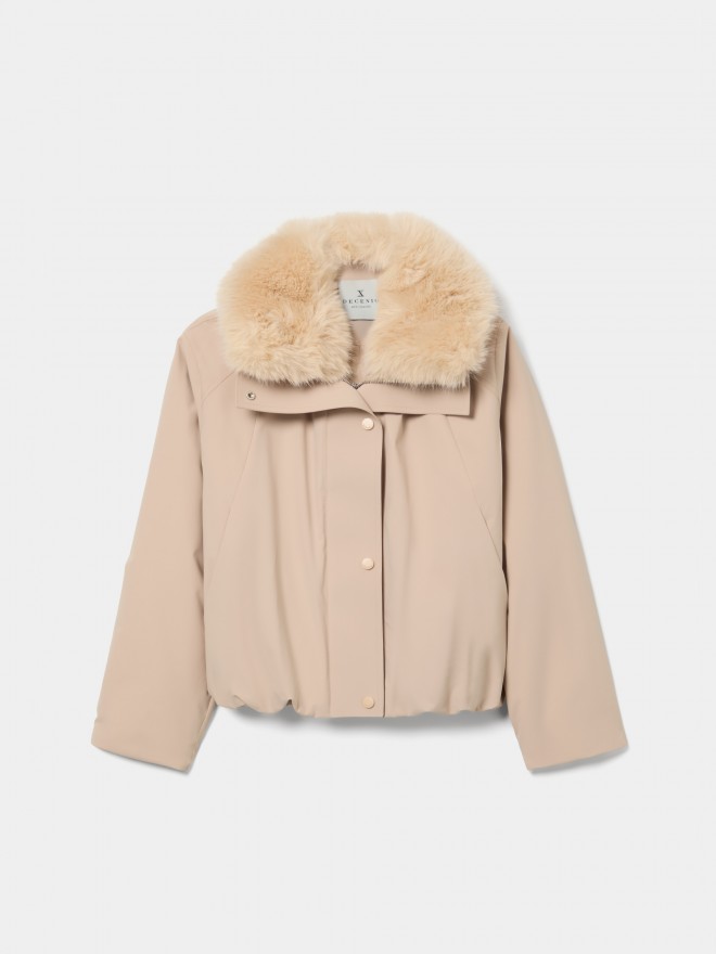 Padded jacket with removable collar Padded jacket with removable collar