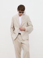 Slim fit blazer in linen and cotton Slim fit blazer in linen and cotton