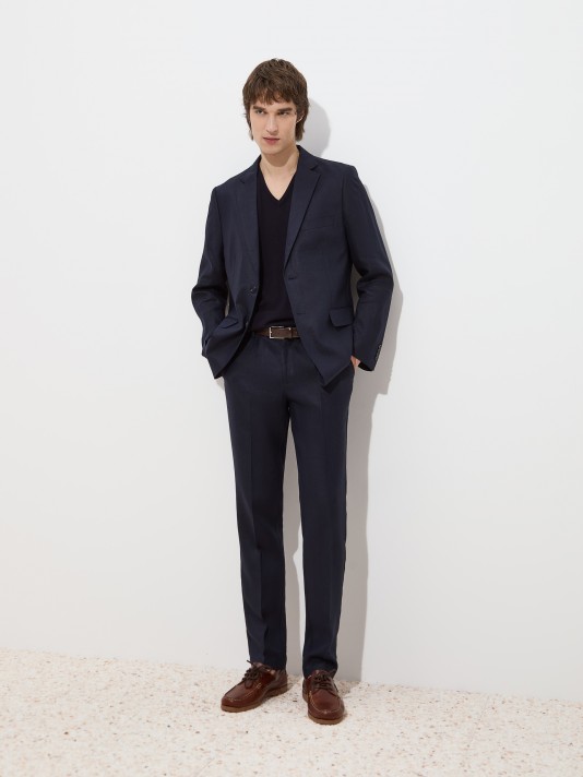Regular fit linen trousers